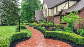 Beautiful home landscape image green